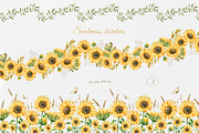 Watercolor Sunflowers Collection, a Seasonal Illustration by Navenzeles (Thumbnail 5 of 12)