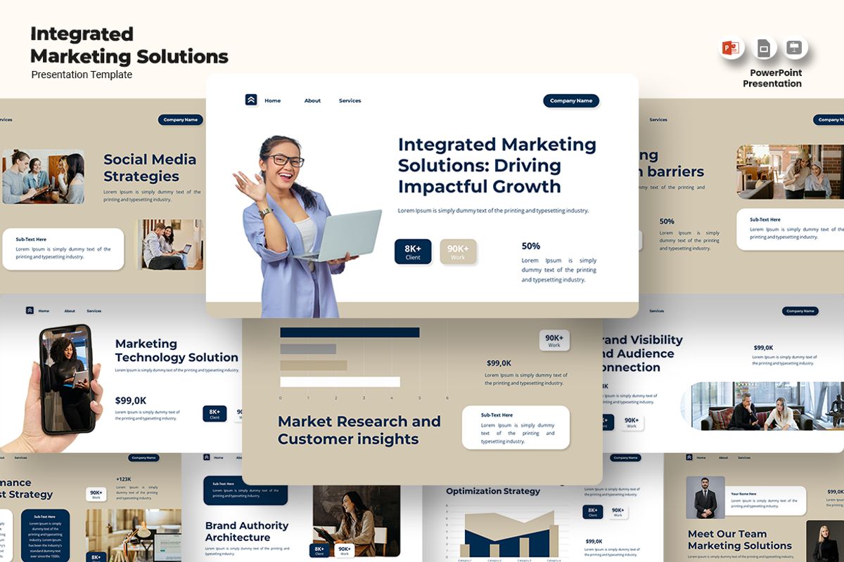 Marketing Solutions - PowerPoint, a Presentation Template by Iqsiart Studio (Photo 1 of 3)