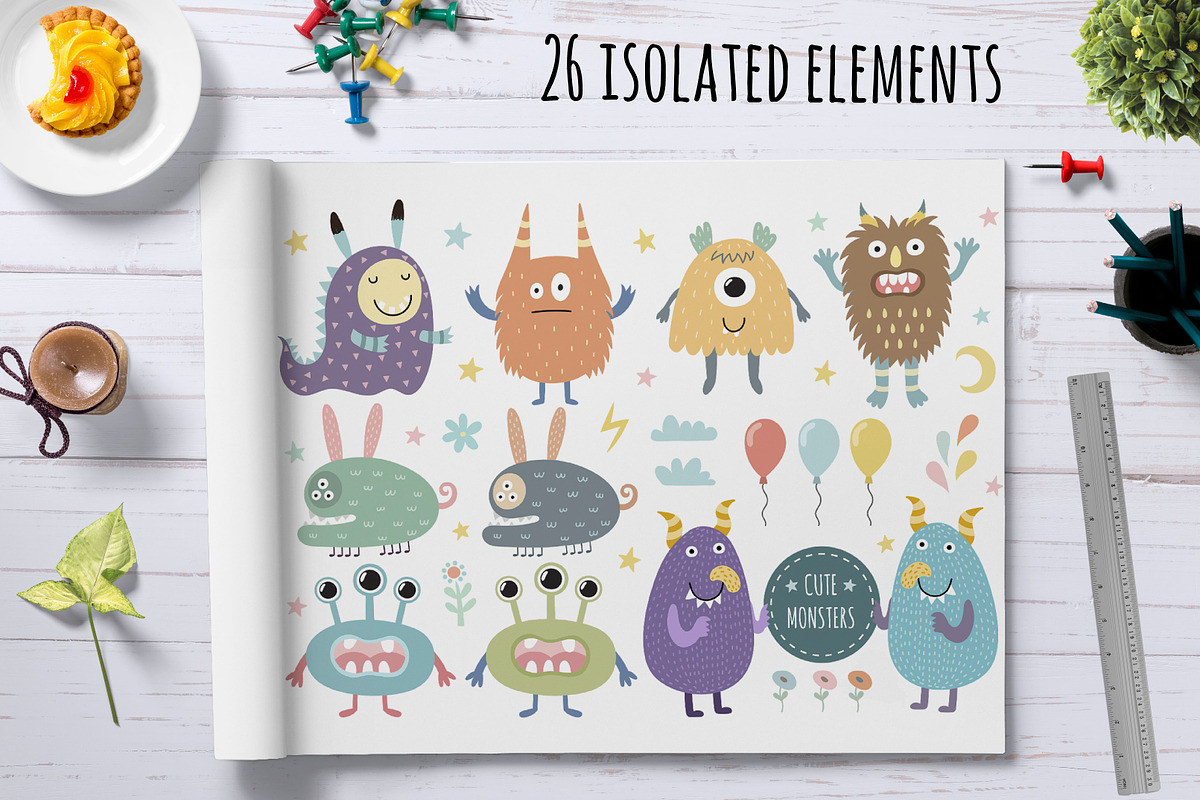 Boo! - Uppercase Font, illustrations preview 7
