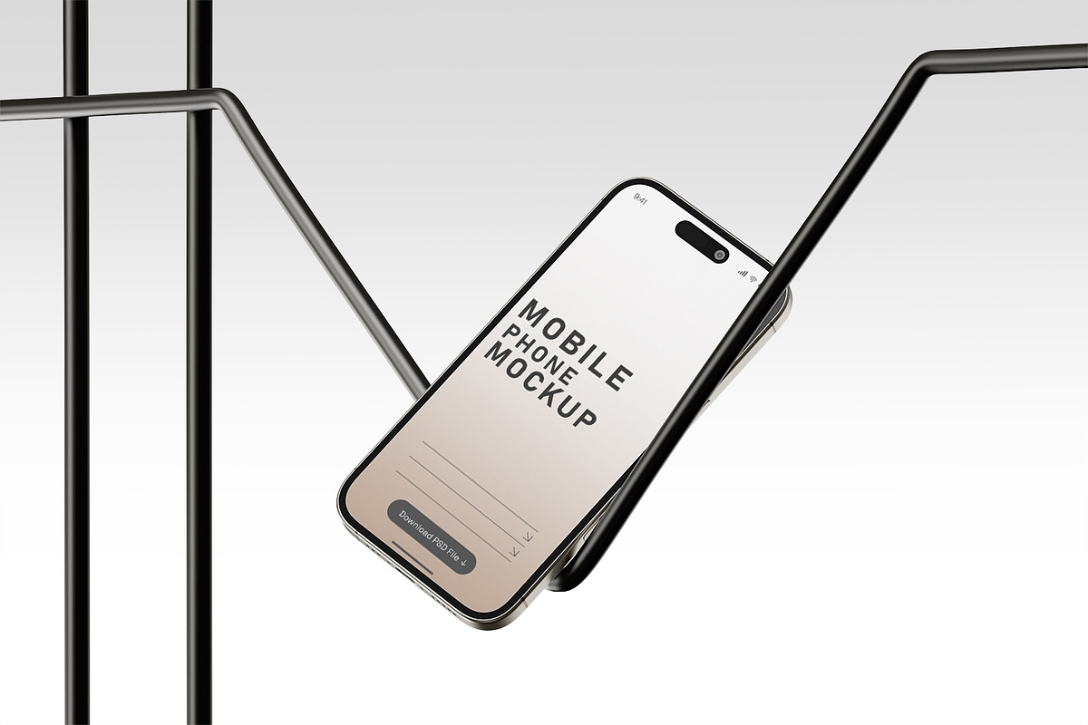 iPhone 16 Pro Mockup Set, an iPhone Mockup by pixelmock (Photo 12 of 14)