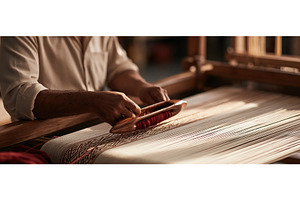 Artisan Hands Weaving Traditional, an Arts & Entertainment Photo by piter.goskov