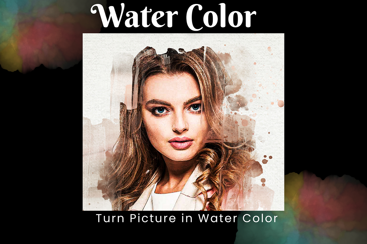 Watercolor Effect PSD Photo Template, an Action Add-On by DigitalsDesigns (Photo 1 of 3)