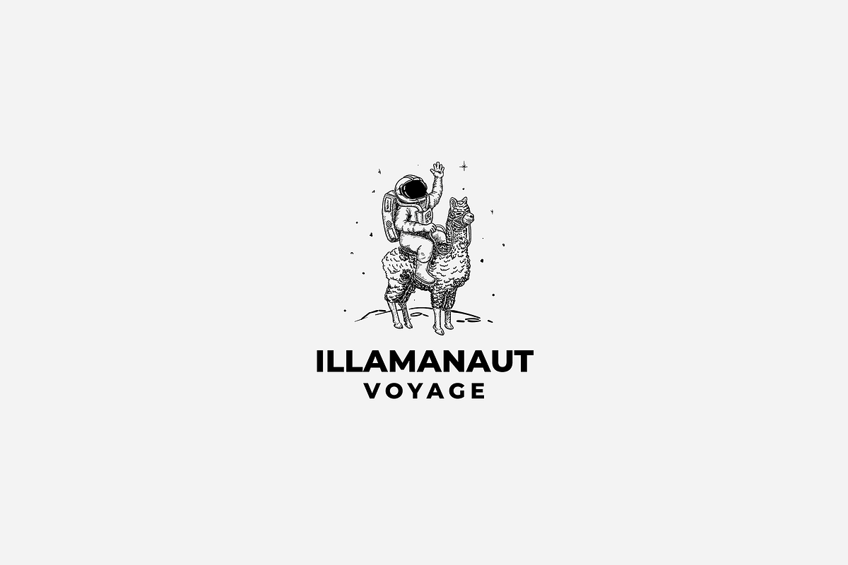 Astronaut Illustration Logo Bundle, a Branding & Logo Template by lineandcircle (Photo 2 of 6)