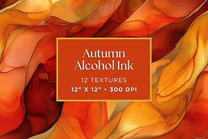 Autumn Alcohol Ink Textures