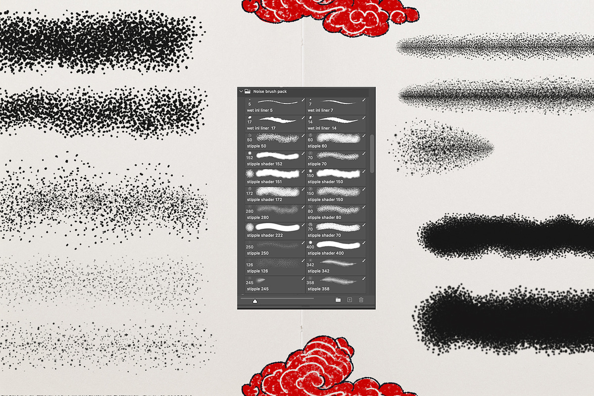Noise Brush Pack, a Brush Add-On by ZiziMarket (Photo 3 of 4)