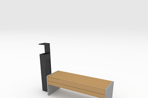 3D Model Bench Park 24