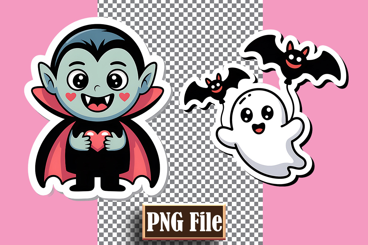 Cute Halloween Stickers Bundle, a Seasonal Illustration by protabsorkar11 (Photo 5 of 6)
