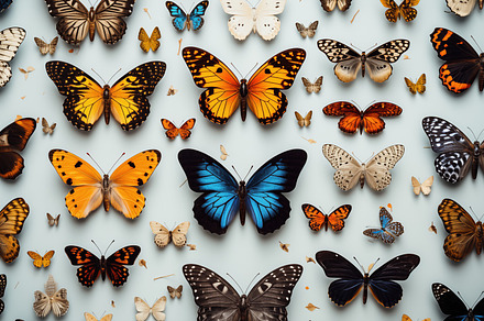A collection of colorful butterflies, a Nature Photo by Textures & Backgrounds