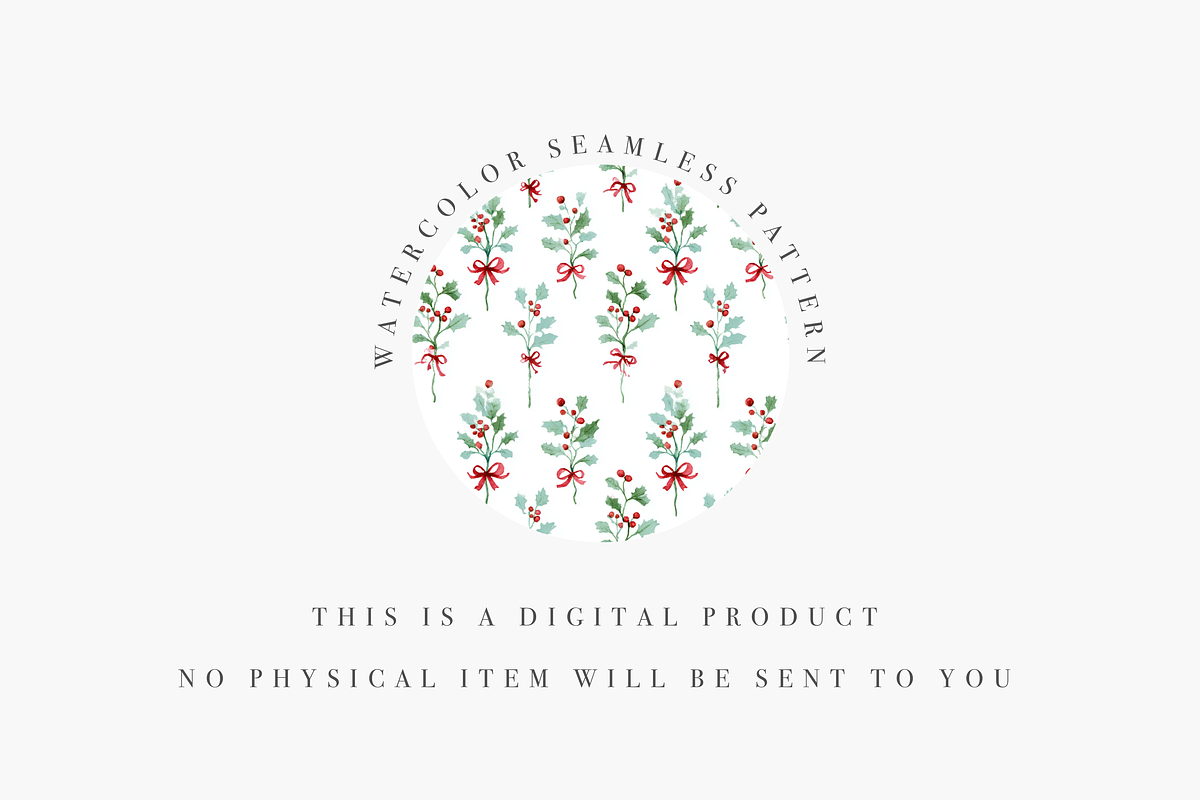 Holly Berry Seamless Pattern, a Pattern Graphic by Pati Charm Studio (Photo 3 of 7)
