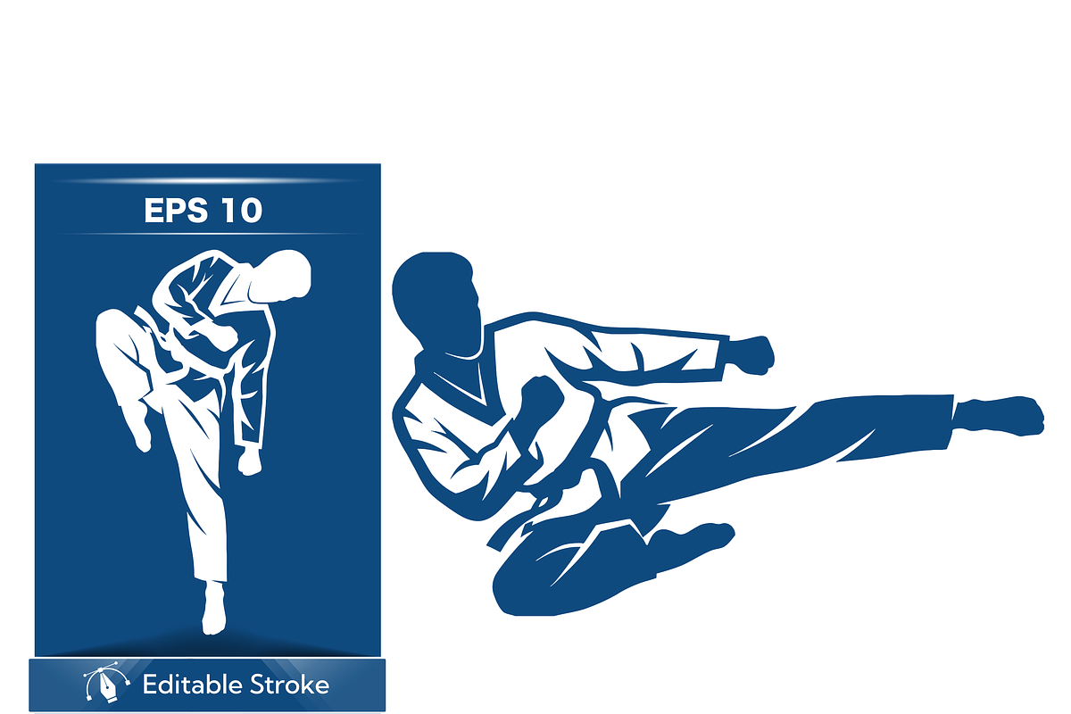 Dynamic Karate Action Vector, a Sport Illustration by CarWrap design (Photo 3 of 4)