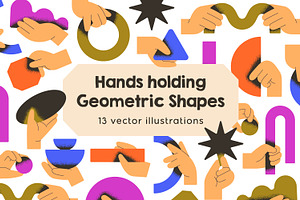 Hands With Abstract Geometric Shapes