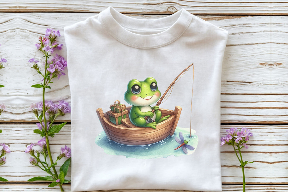 Frog Enjoying Summer Holiday ClipArt, an Illustration by Craft Nest (Photo 4 of 6)