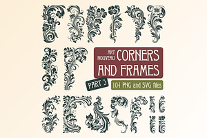 104 Art Nouveau Corners and Frames