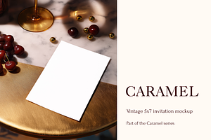 Vintage Retro 5x7 Invitation Mockup, a Product Mockup by Serenefeeling