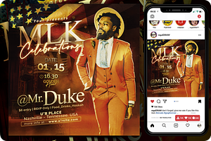 MLK Celebration Flyer, a Flyer Template by regalDRAW