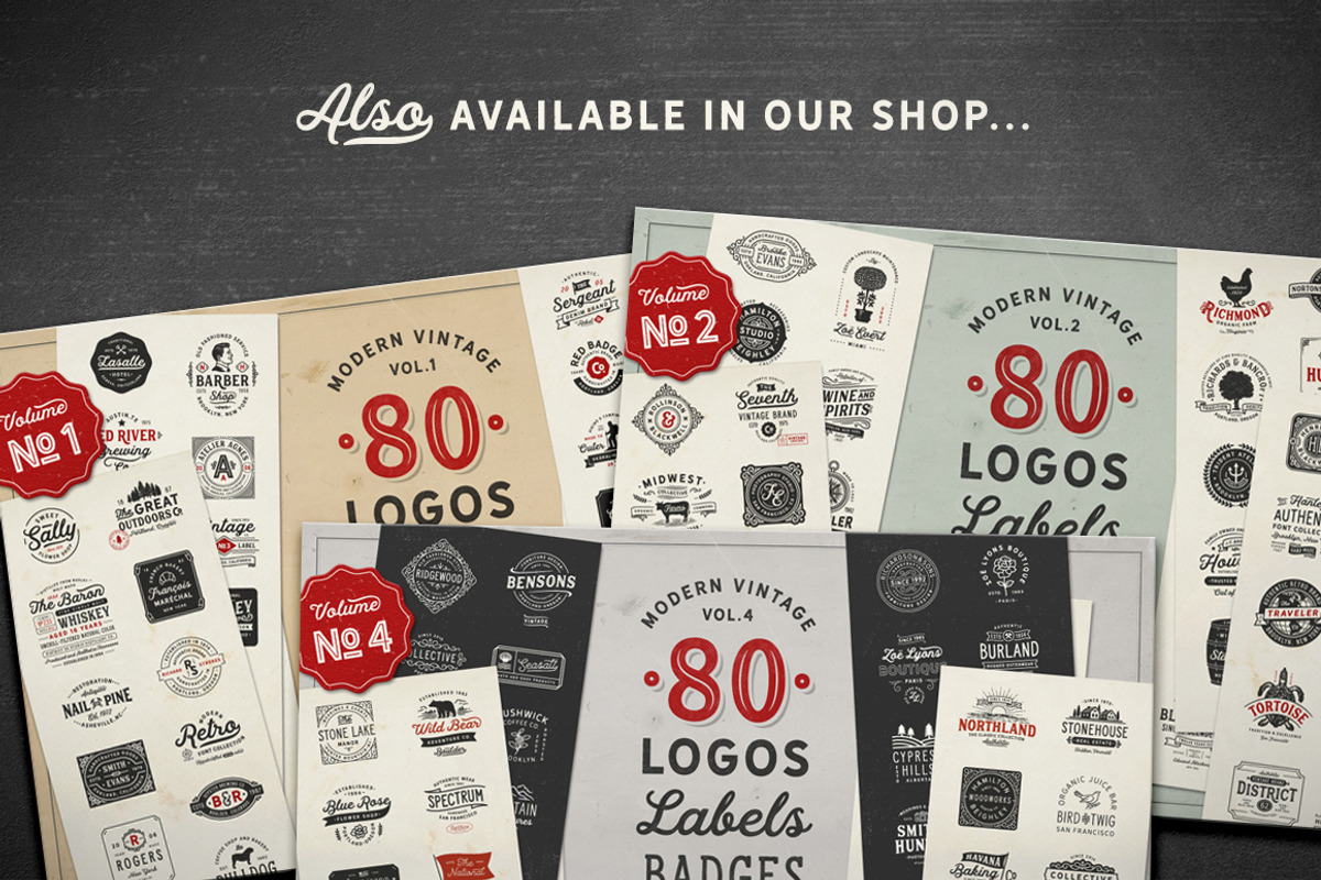 80 Modern Vintage Logos vol 3, a Branding & Logo Template by DISTRICT 62 STUDIO (Photo 15 of 15)