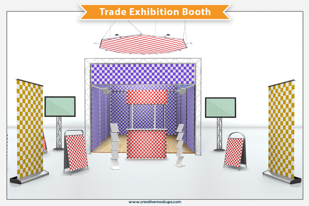 Trade Exhibition Booth PSD, an Advertising Mockup by Plus Media (Photo 1 of 5)