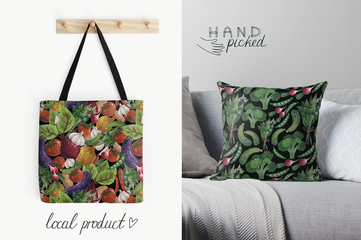 Organic Food Clipart & Branding, a Food Illustration by Illustrations Lazarteva (Photo 7 of 10)