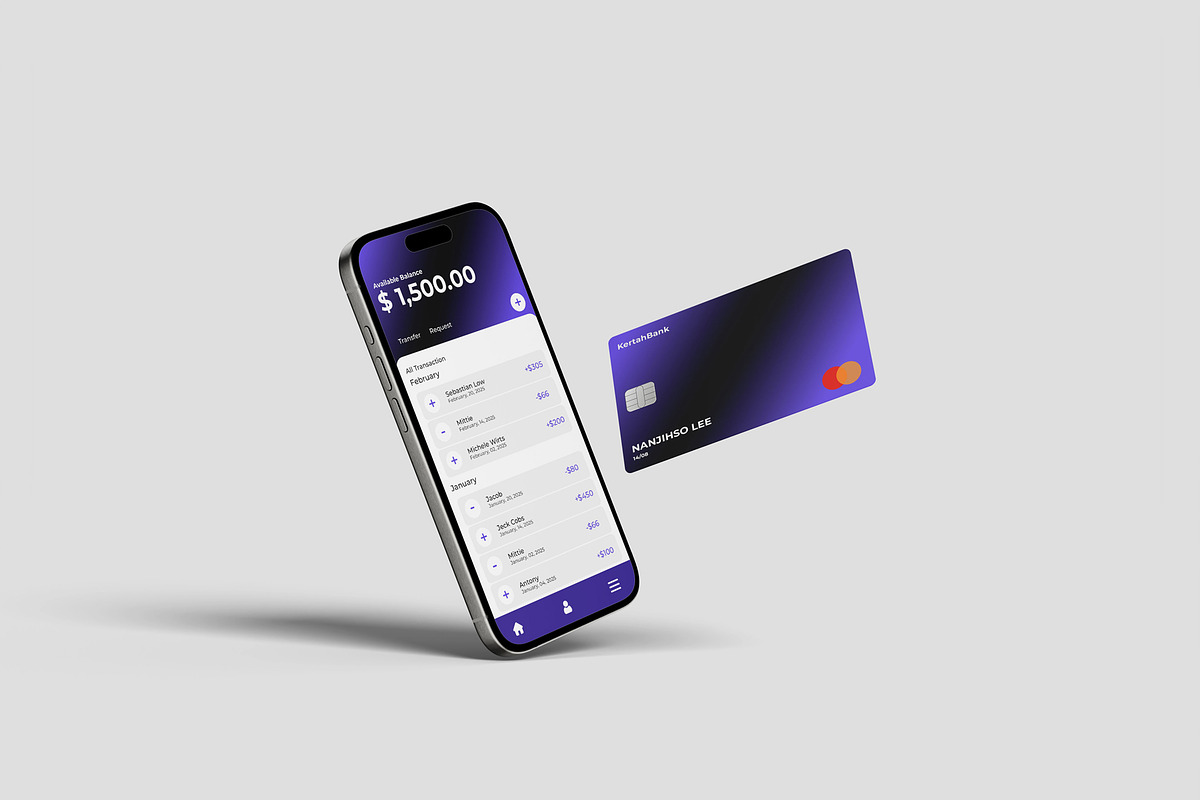 Iphone And Credit Card Mockup, a Product Mockup by scribrostudio (Photo 6 of 11)