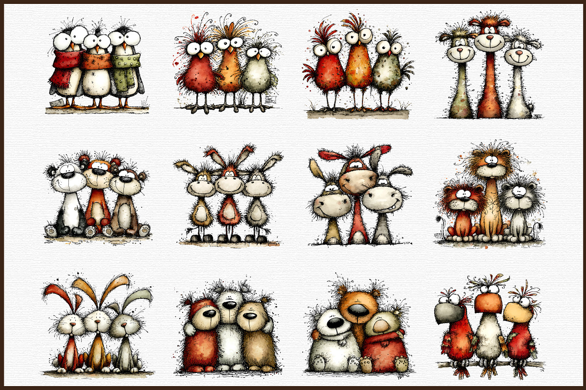 Whimsical Christmas Animal Clipart P, an Illustration by Sublimation Artist (Photo 3 of 6)