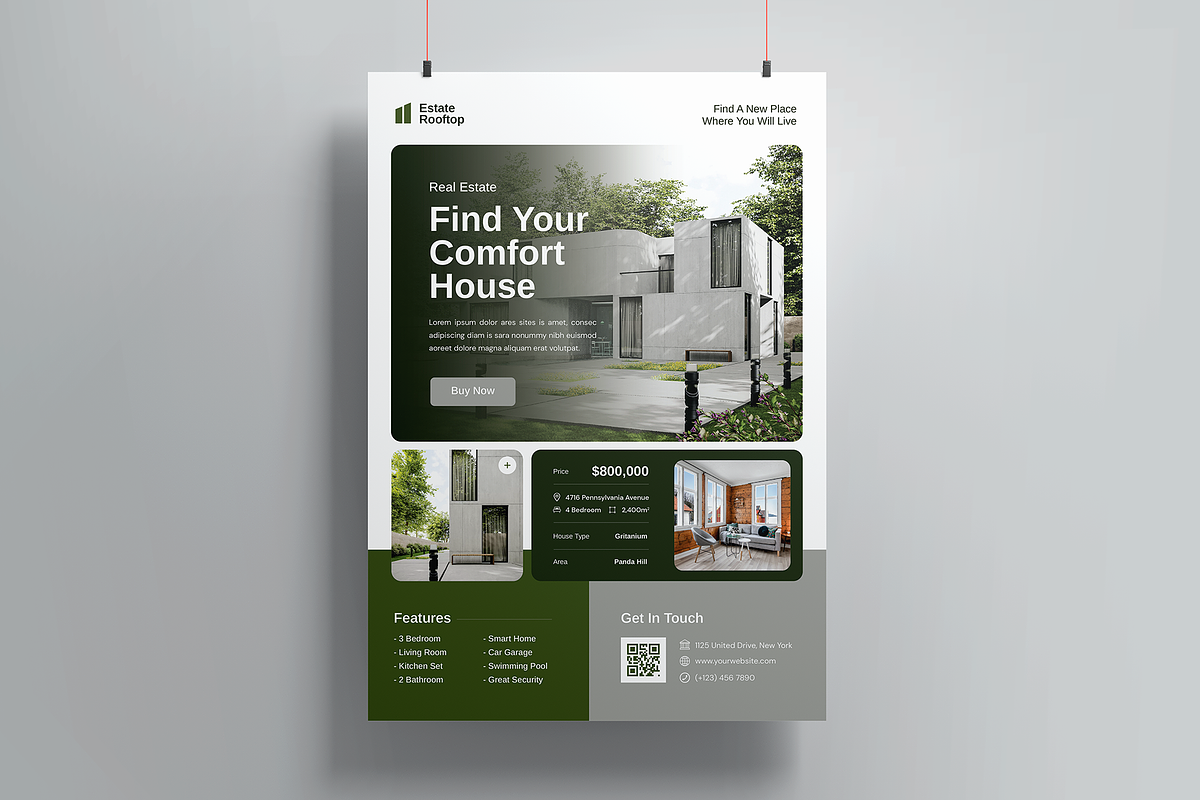Real Estate Flyer Template, a Flyer Template by YossyOneStd (Photo 2 of 2)