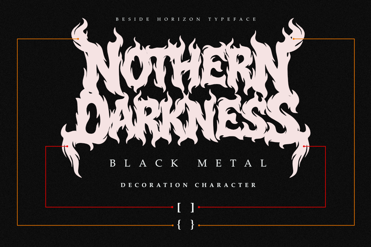 Beside Horizon | Natural Death Metal, a Symbol Font by Masyafi Studio (Photo 4 of 8)