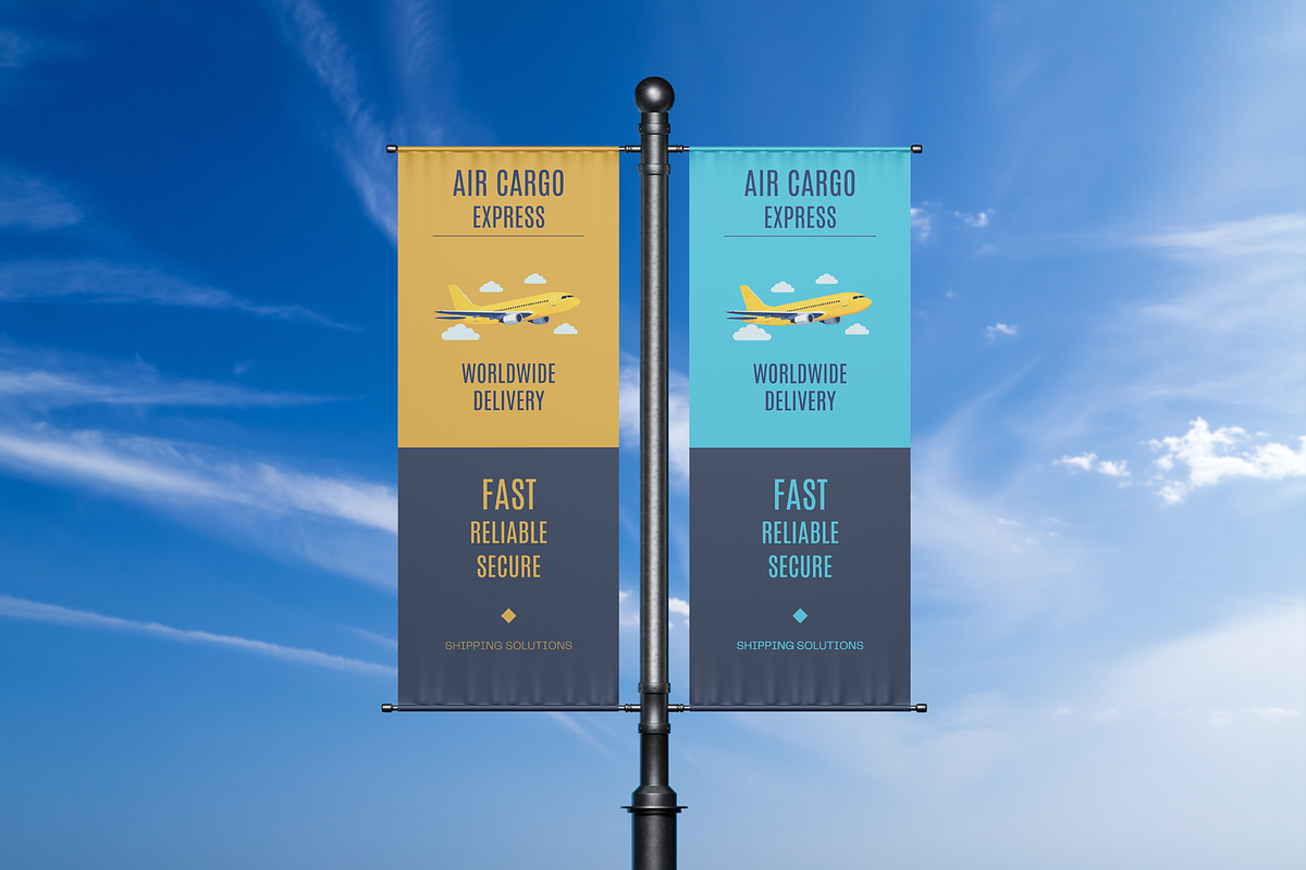 Pole Banner Mockup, an Advertising Mockup by DSNA Mockup (Photo 3 of 5)
