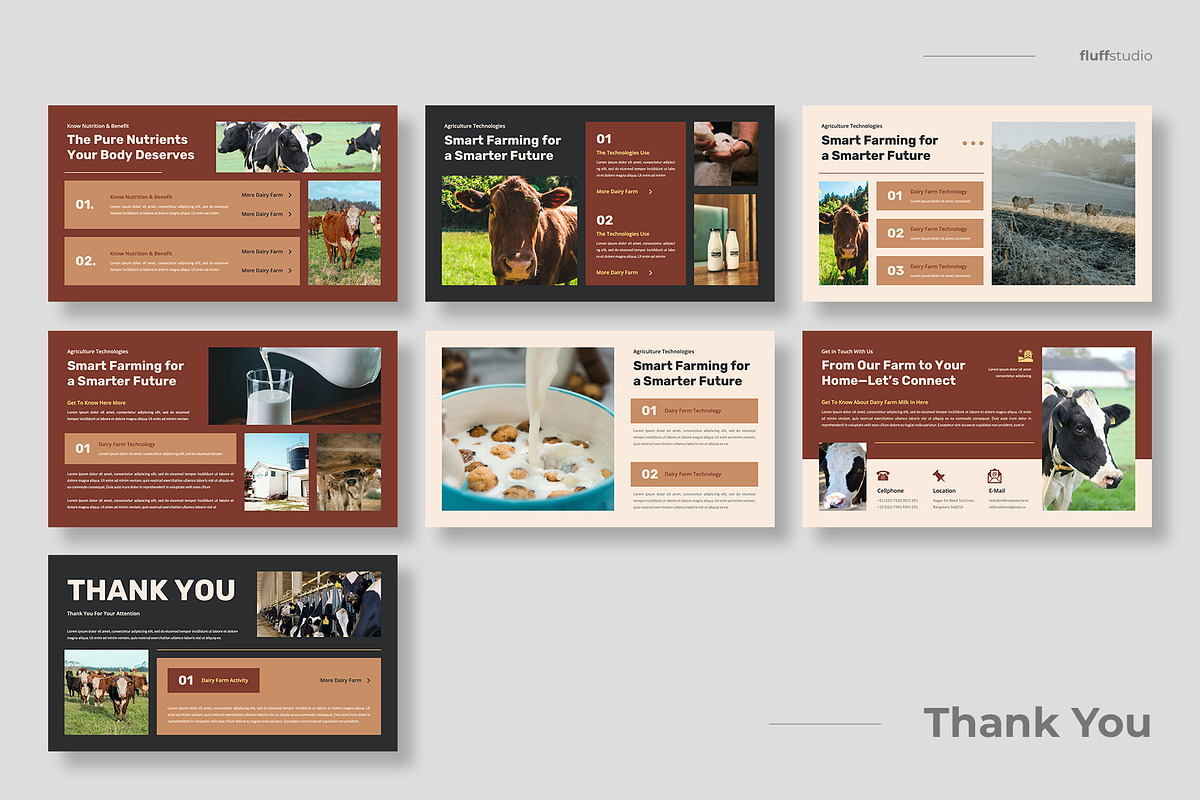 Dairy Farm & Milk Slides Template, a Presentation Template by fluffstudio (Photo 4 of 4)