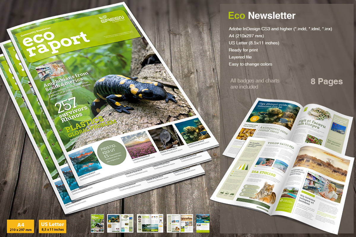 Eco Newsletter, a Brochure Template by MrTemplater (Photo 1 of 4)