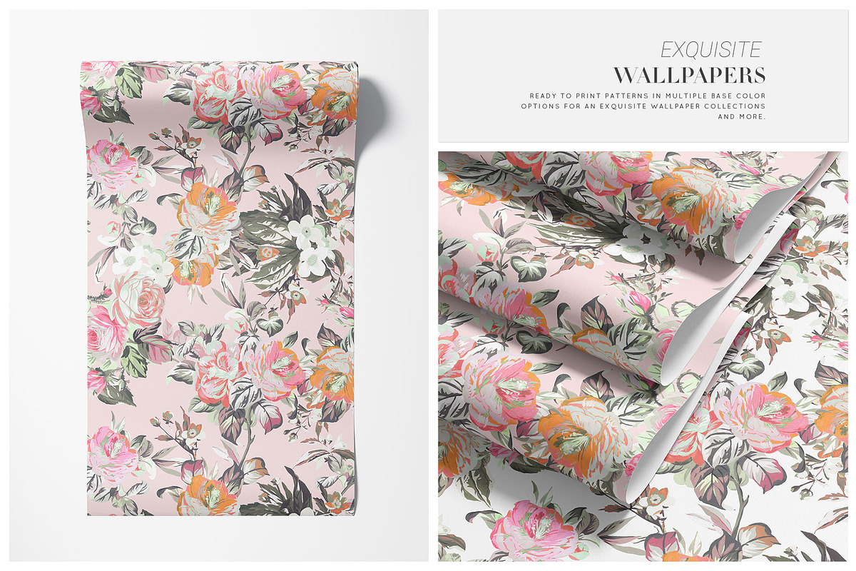 Autumn Rose Prints & Motifs, a Pattern Graphic by TSTUDIO (Photo 12 of 13)