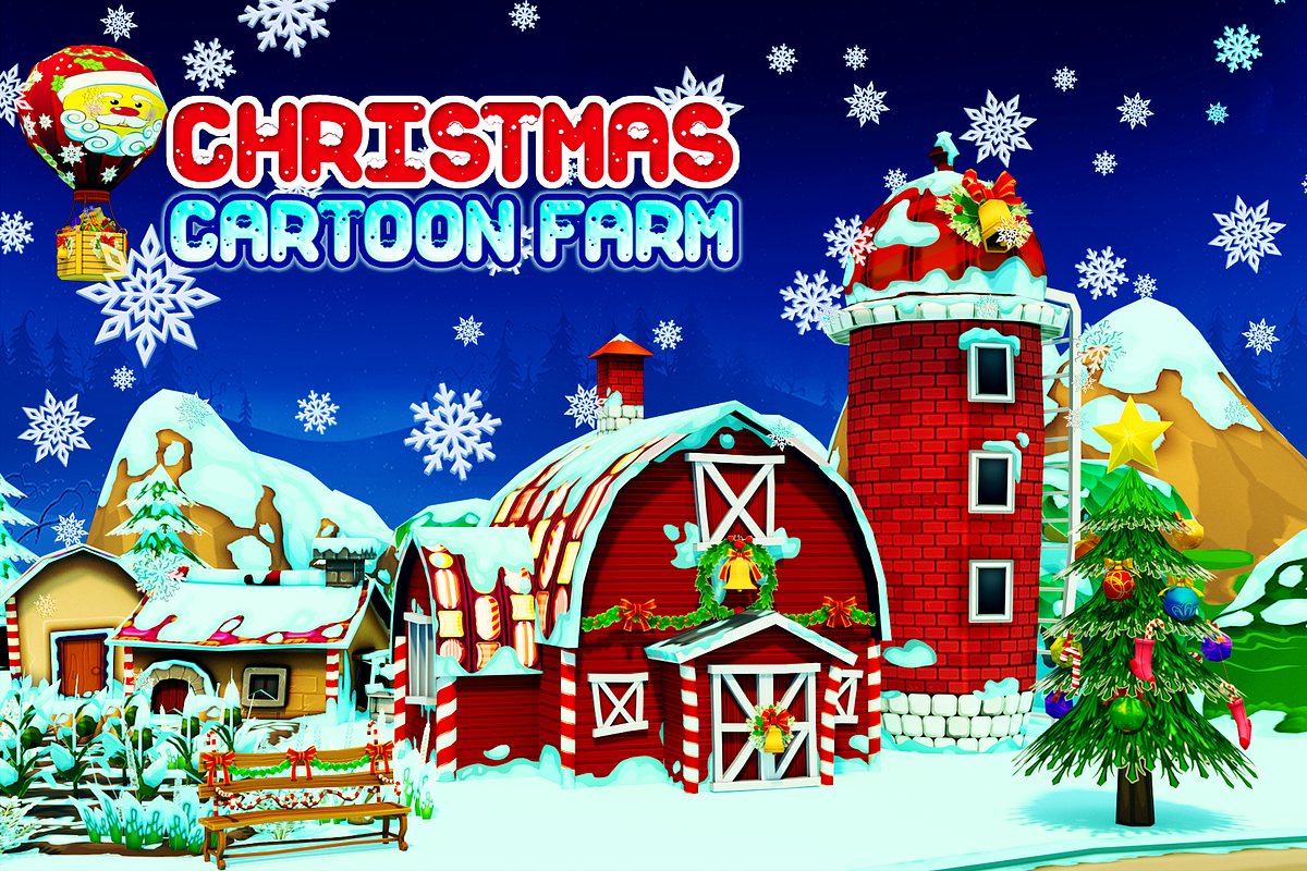 Cartoon Christmas Farm, an Environmental 3D Model by Souchenki (Photo 2 of 29)