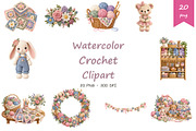 Watercolor Crochet Clipart, a Decorative Illustration by BerryPieArt (Thumbnail 1 of 4)