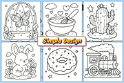 Bold and Easy Cute Vibes Coloring Pa, a Decorative Illustration by Ink Gallery (Thumbnail 2 of 4)