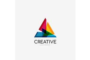 Triangle abstract logo, business, an Illustration by antishock