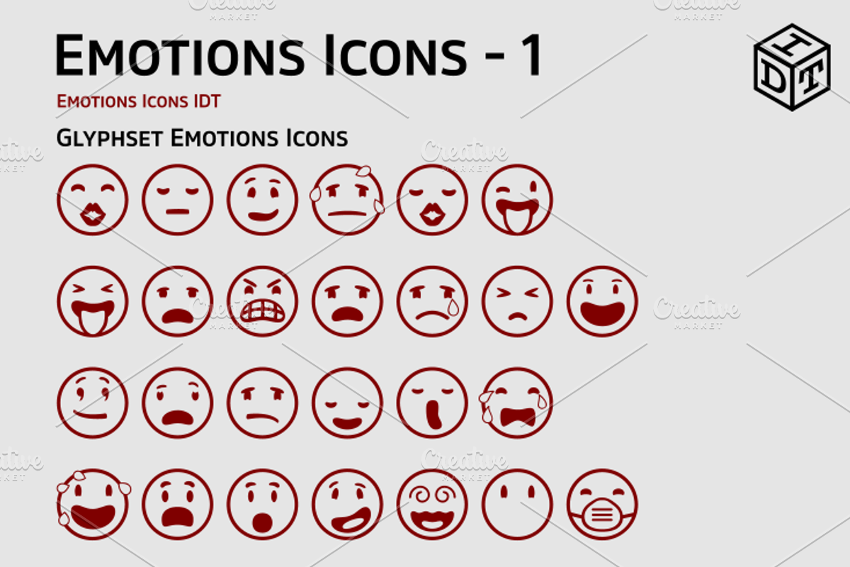 Emotions Icons + Web Font(Free)