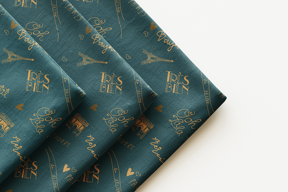 Modern French Chic Pattern, a Pattern Graphic by StudioGlouna