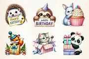 Peeking Birthday Animal Clipart Bund, an Illustration by DreamArtGraphic (Thumbnail 3 of 4)
