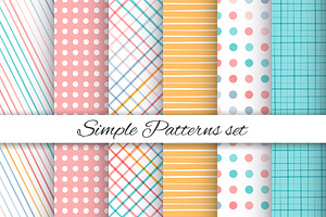 Simple geometric patterns set