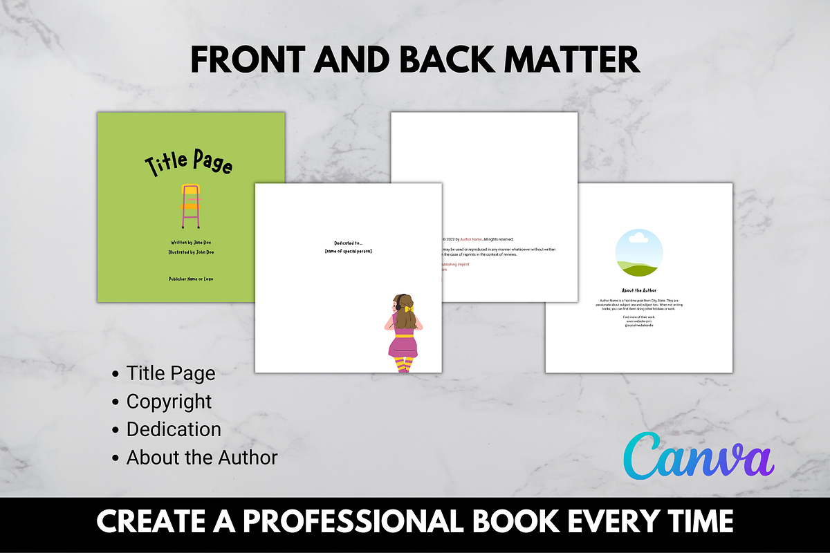 Picture Book Template Kit for Canva, a Magazine Template by Self Publishing Magic (Photo 4 of 5)