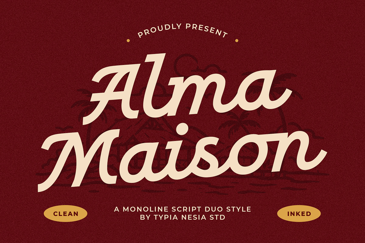 Alma Maison - Vintage Script Font, a Script Font by Typia Nesia (Photo 1 of 13)