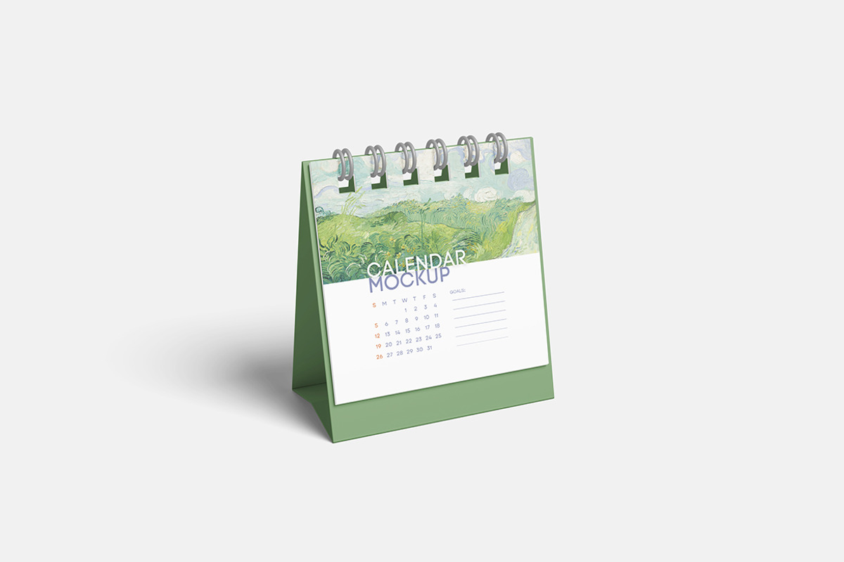 Desk Calendar Mockup, a Product Mockup by MrLetters (Photo 2 of 6)