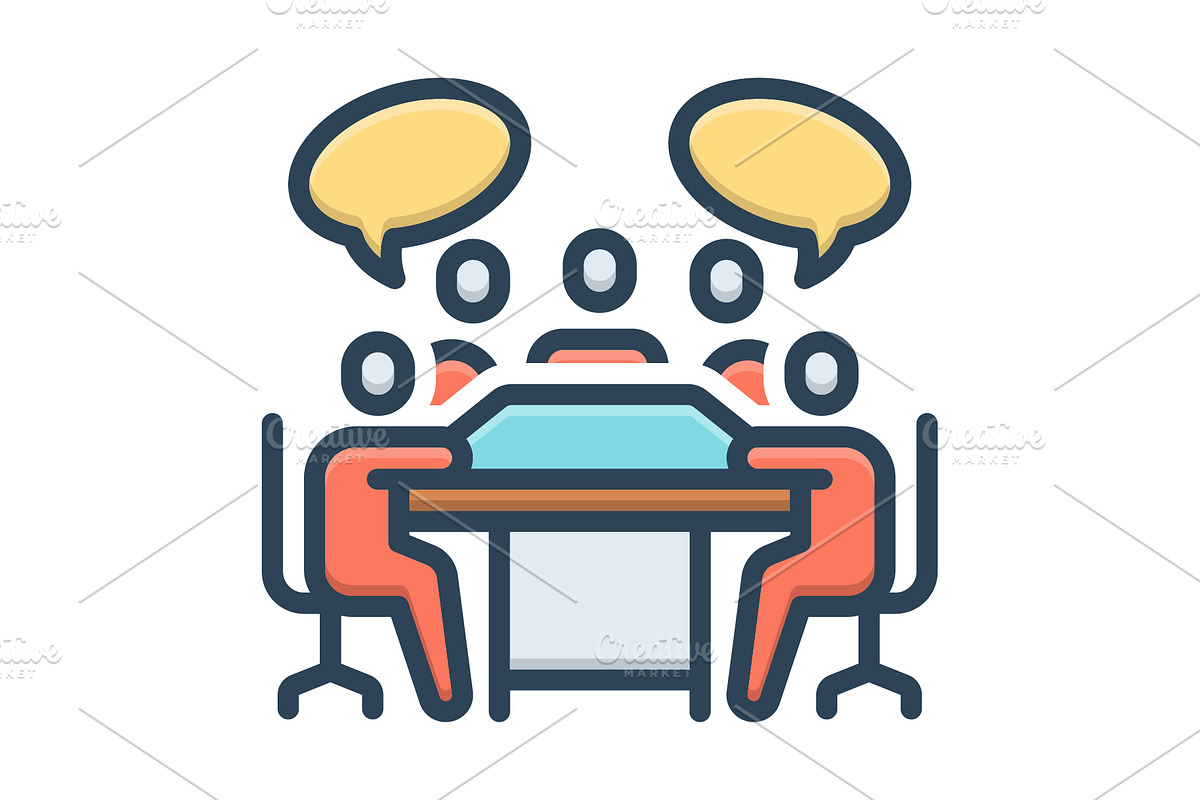 Existing meeting color icon, a Duotone Icon by Creative priyanka