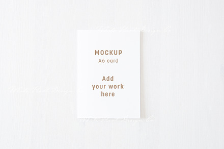 A6 minimal portrait card mockup