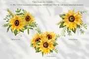 Sunflowers Watercolor Collection, an Illustration by Anna Druzhkova (Thumbnail 2 of 17)