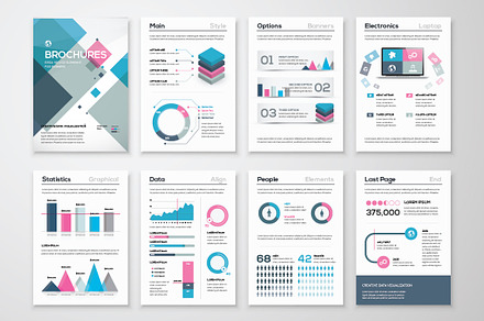 Infographic Brochure Elements 15, a Work Illustration by Infographic Template Shop