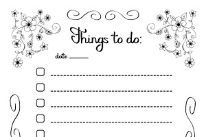 Hand Writing Things To Do List