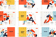 Company, flat web illustrations, a Templates & Theme by Grivina's shop (Thumbnail 25 of 27)
