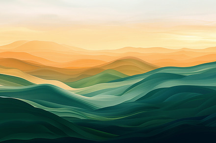 Abstract waved sunset in mountains, a Wallpaper Photo by MistyDay