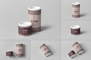 Paper Can Mock-up, a Cups & Container Mockup by zippypixelstudio