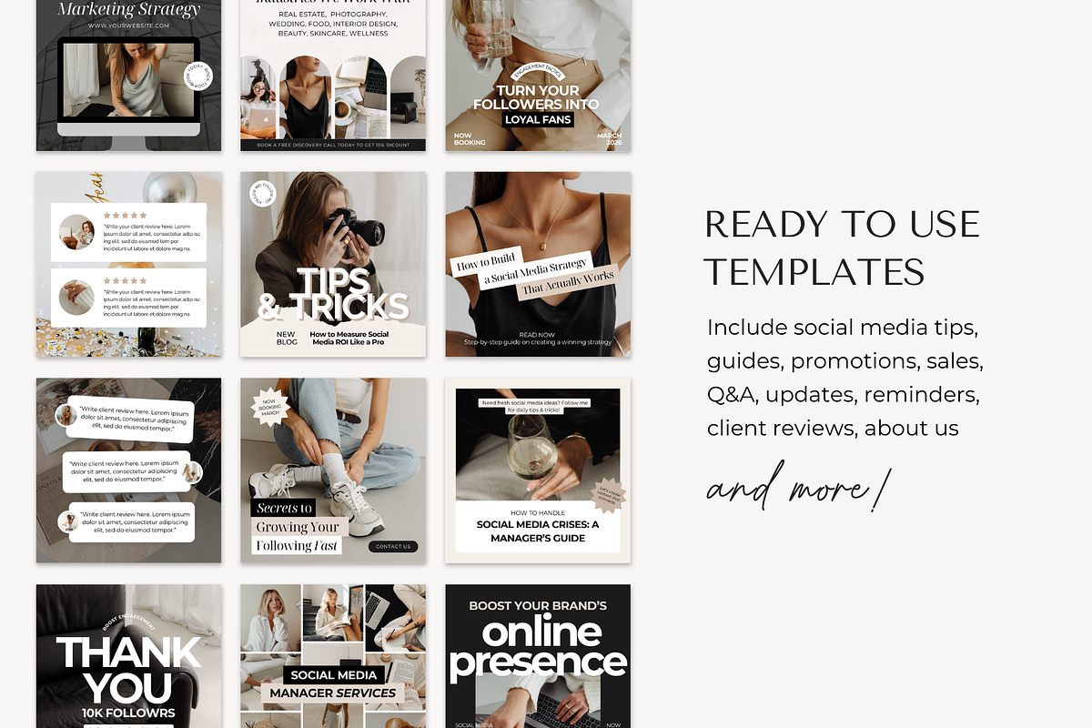 Social Media Instagram Templates, a Social Media Template by ShopRShop (Photo 8 of 10)